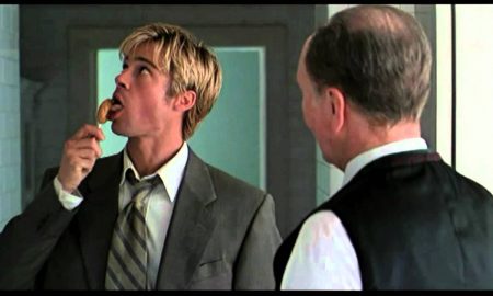 why is Brad Pitt always eating in movies?
