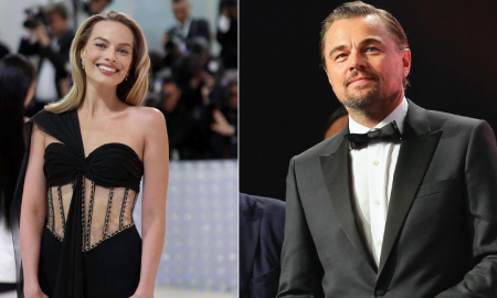 Margot Robbie and Leonardo DiCaprio